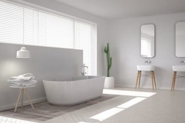 Witte scandinavische badkamer