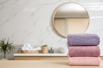 Handdoeken opbergen in de badkamer