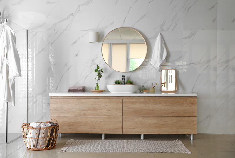 hout in de badkamer