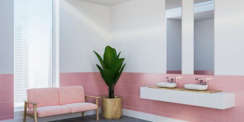 Roze badkamer