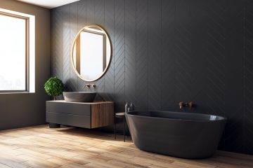 zwarte badkamer