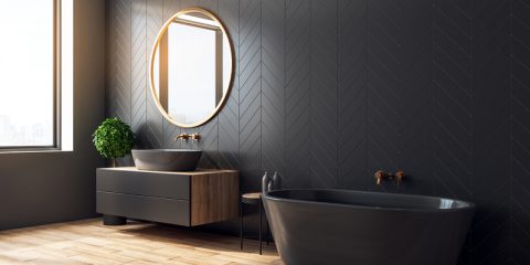 zwarte badkamer