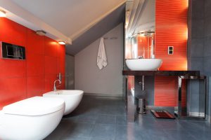 kleur in de badkamer