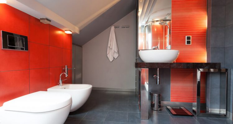 kleur in de badkamer