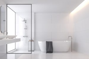 schakelmateriaal in de badkamer