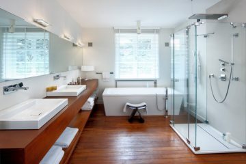 houten vloer badkamer