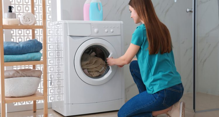 wasmachine in badkamer