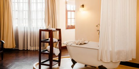 een vintage badkamer
